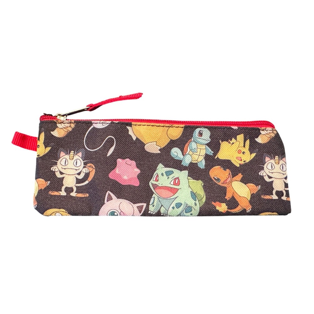 Pokemon Pencil Pouch Case Canvas Zipper Bag Bioworld Nintendo 2014